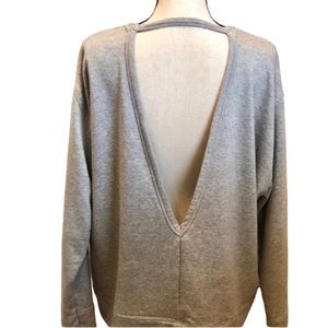 Nike Dri Fit size XL black open V-back long sleeve sweatshirt size Large
